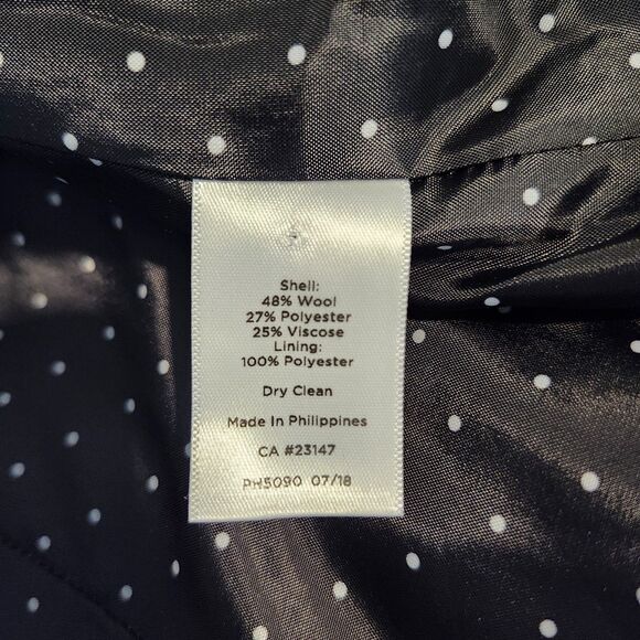 Talbots Wool Blend Blazer – Aberdeen Blue Black Houndstooth Size 2 Preppy - Picture 8 of 9